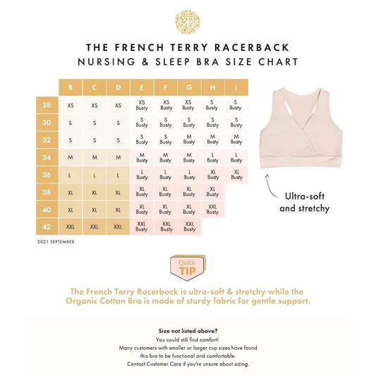 French Terry Racerback Nursing & Sleep Bra | Twilight