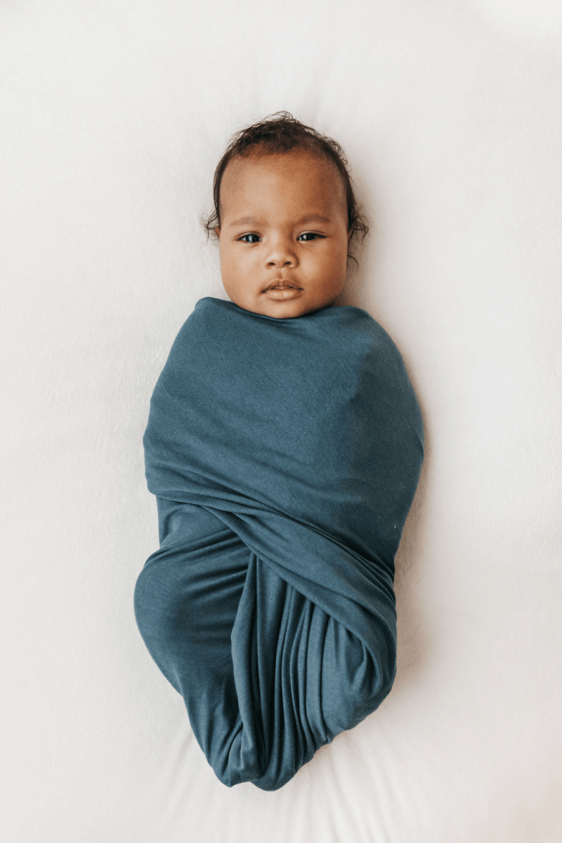 Beluga Perfect Bamboo Swaddle – Saga Blue