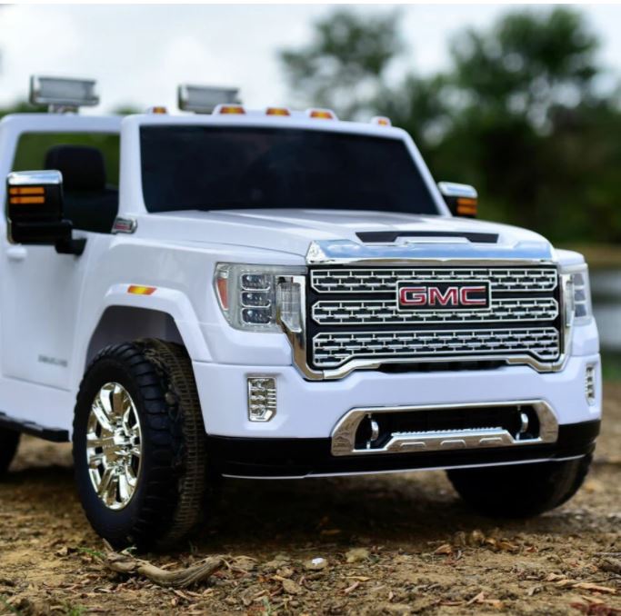 Voiture électrique GMC Sierra 24V améliorée 2026 pour enfants, 2 places, avec télécommande