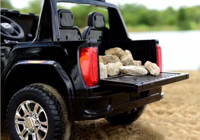 Voiture électrique GMC Sierra 24V améliorée 2026 pour enfants, 2 places, avec télécommande