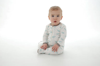 Dormeuse en coton biologique, motif ours Arctic Blue