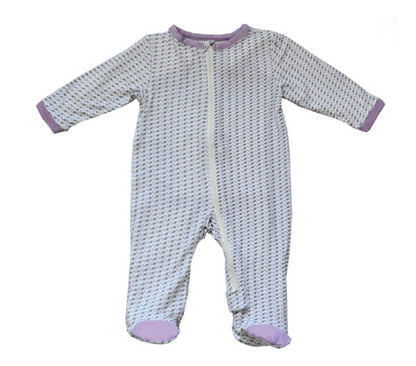 Rayon from Bamboo Printed Footed Sleeper Hazy Lilac