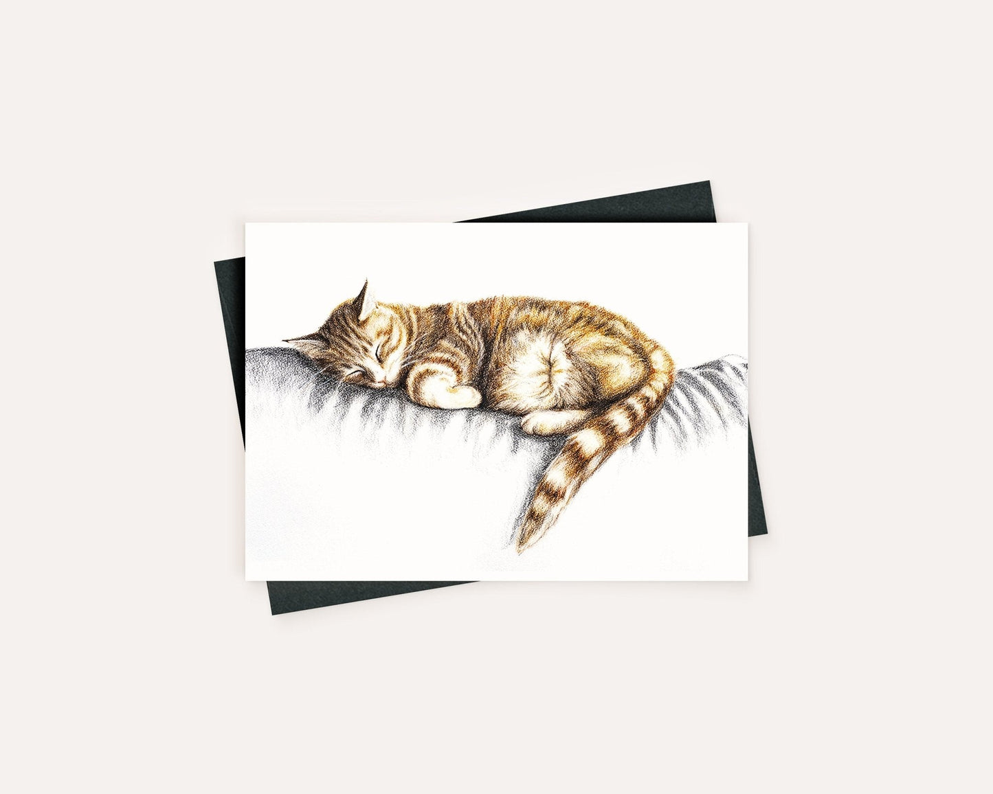 Chat endormi - Carte de vœux