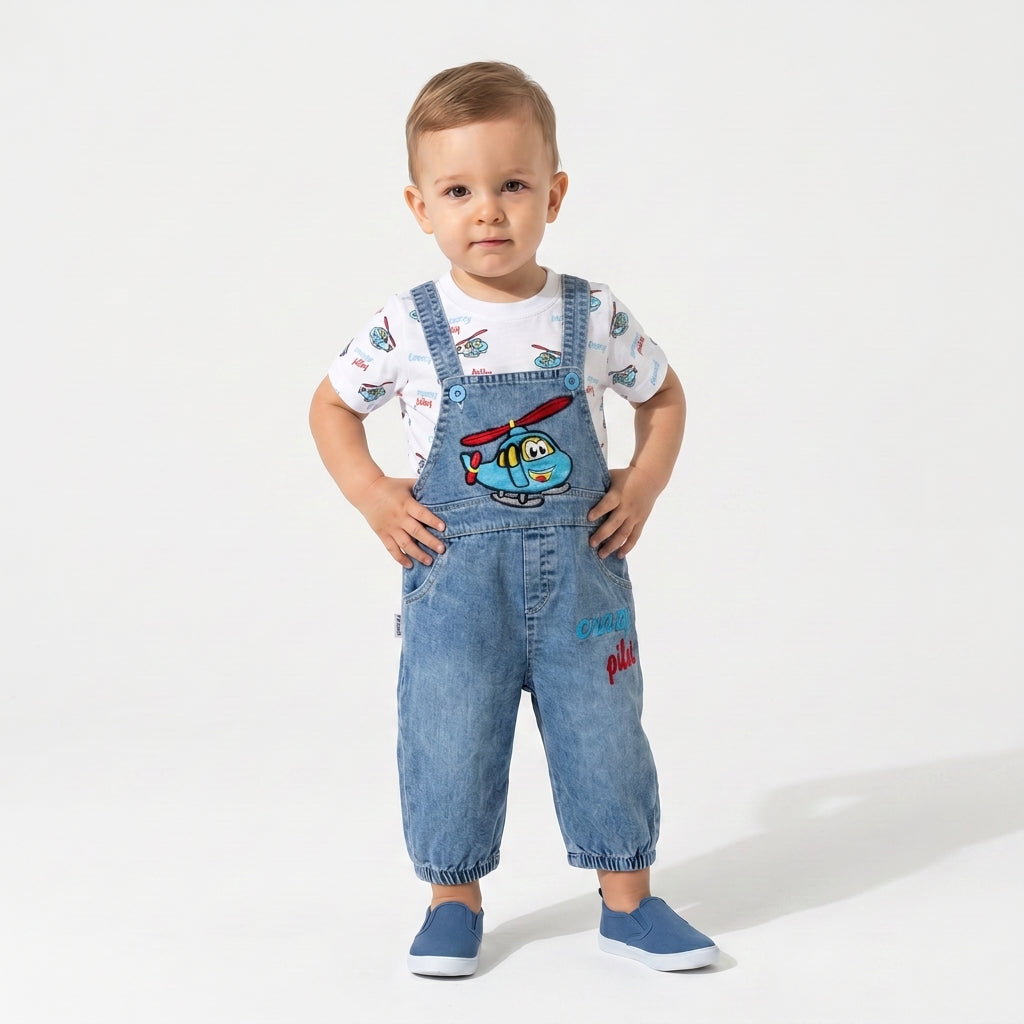 Série Denim – Ensemble bébé Petit Pilote