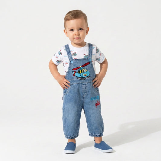 Série Denim – Ensemble bébé Petit Pilote
