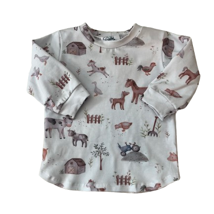 Farm Print Long-Sleeve T-Shirt