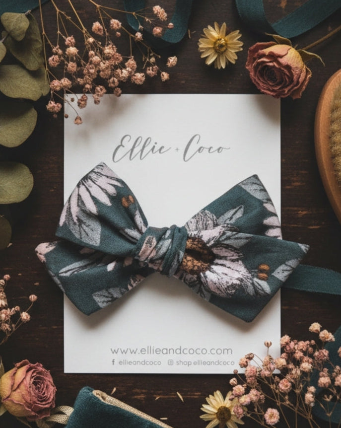 Celeste Floral Oversize Bow