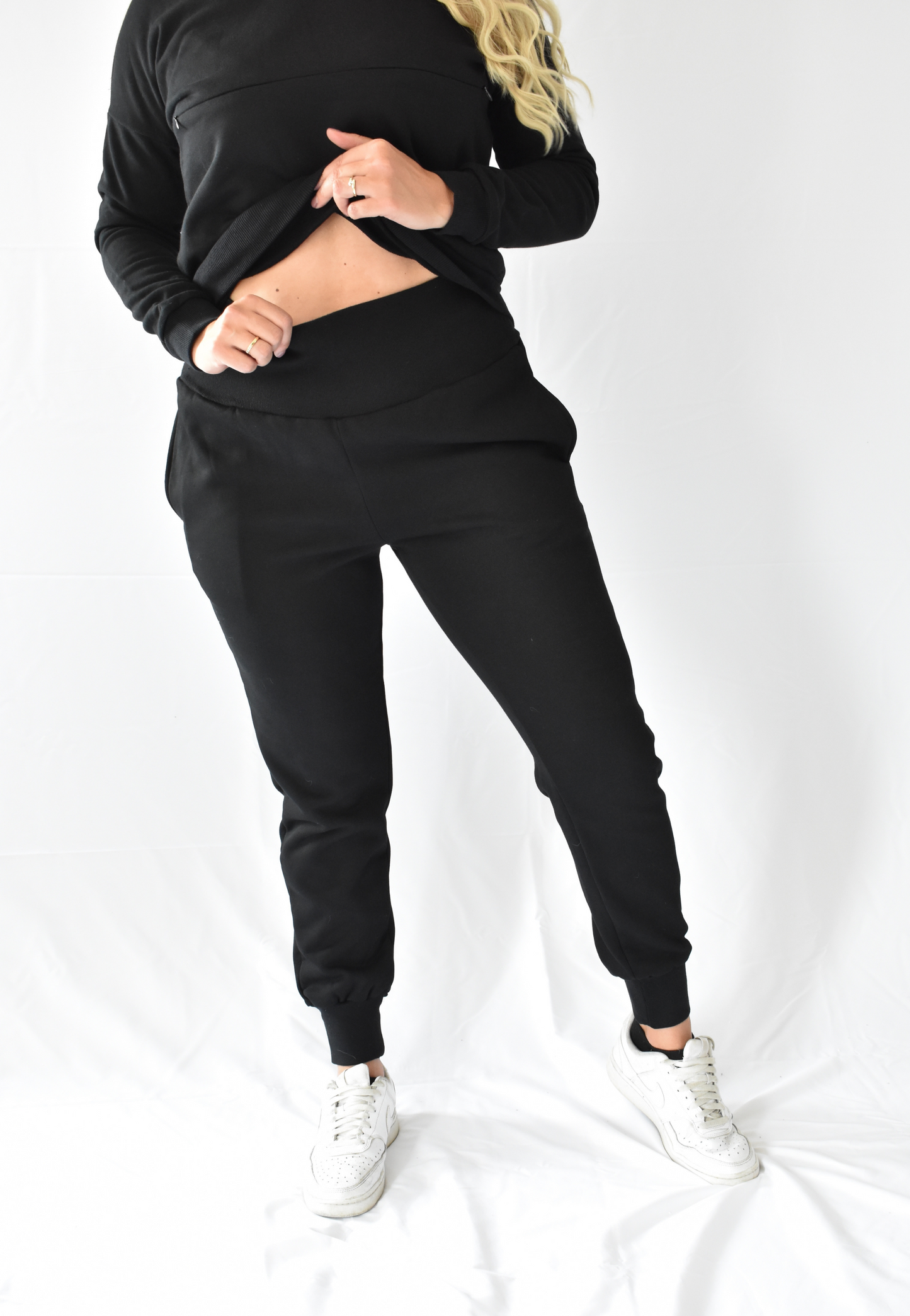 Ella Bella Cotton-Blend Maternity Joggers
