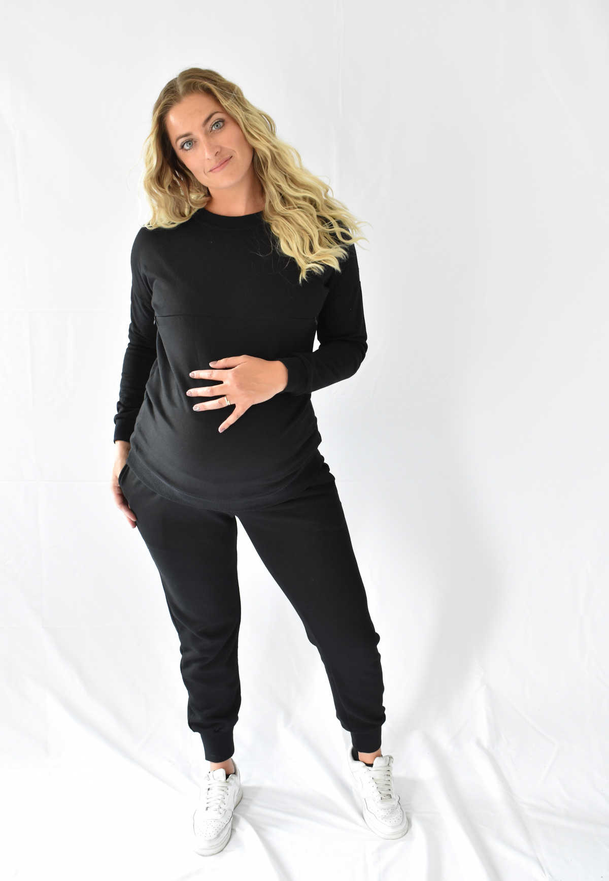 Ella Bella Cotton-Blend Maternity Joggers