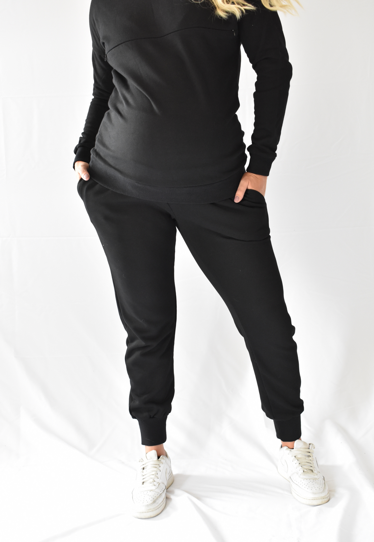 Ella Bella Cotton-Blend Maternity Joggers