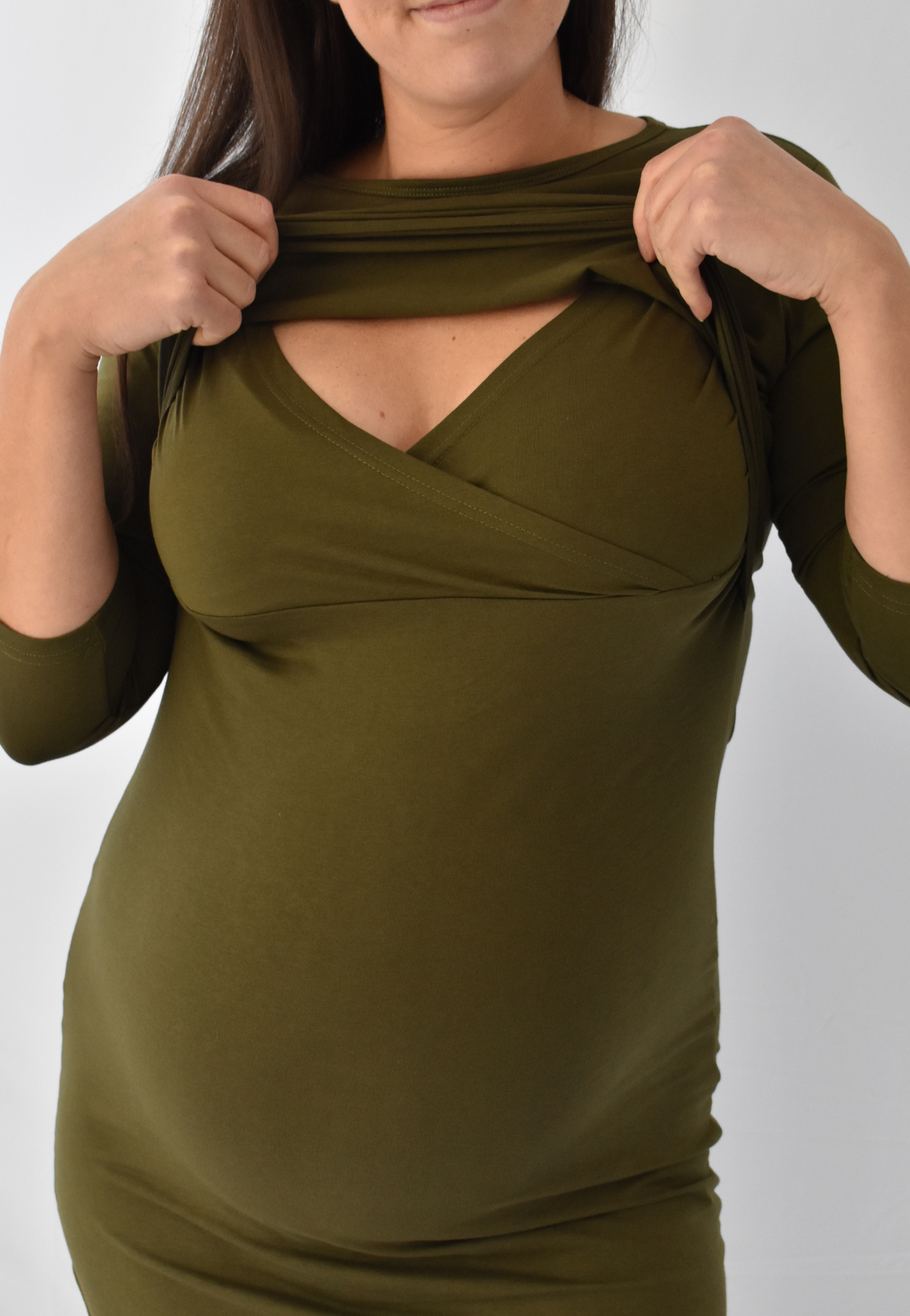 Taryn 3/4-Sleeve Maternity and Nursing Dress
