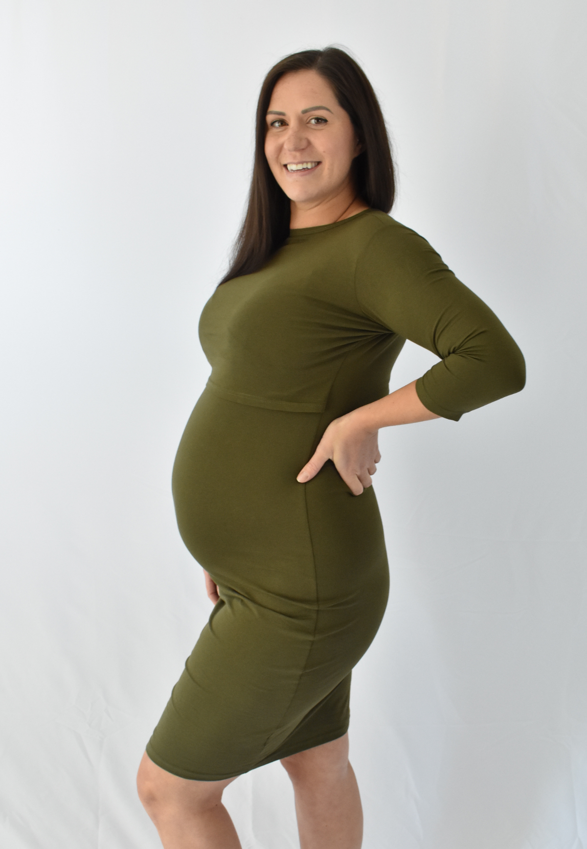 Taryn 3/4-Sleeve Maternity and Nursing Dress