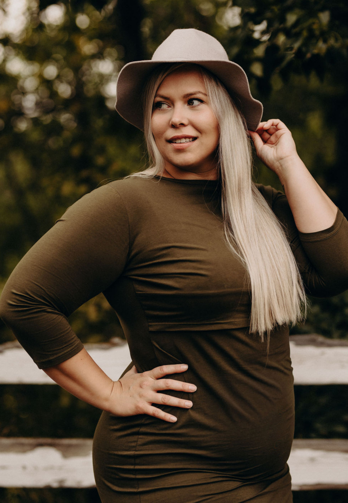 Taryn 3/4-Sleeve Maternity and Nursing Dress