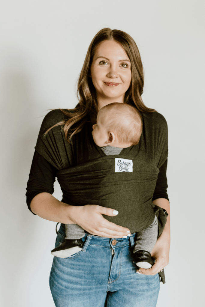 Écharpe de portage Beluga Wrap – The Jessica, vert chiné