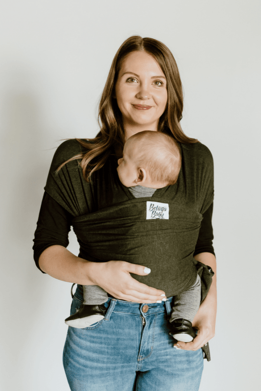 Écharpe de portage Beluga Wrap – The Jessica, vert chiné