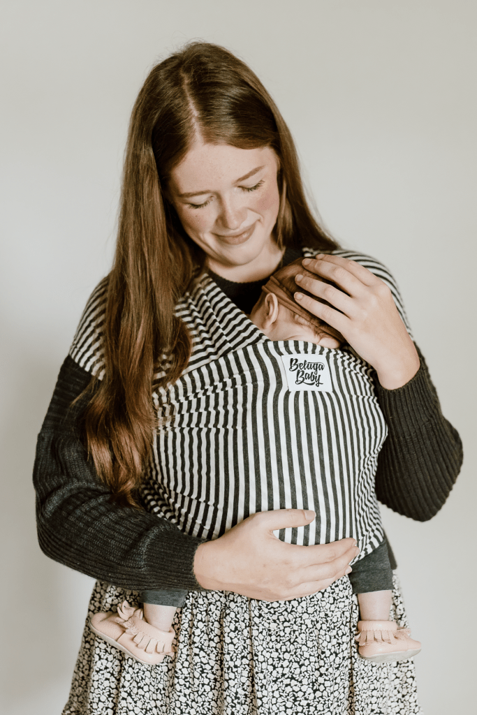 Beluga Wrap Baby Carrier – Lori, Charcoal Stripe