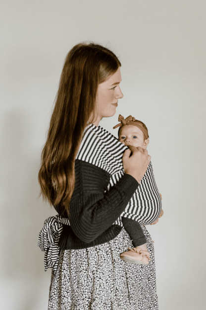 Beluga Wrap Baby Carrier – Lori, Charcoal Stripe