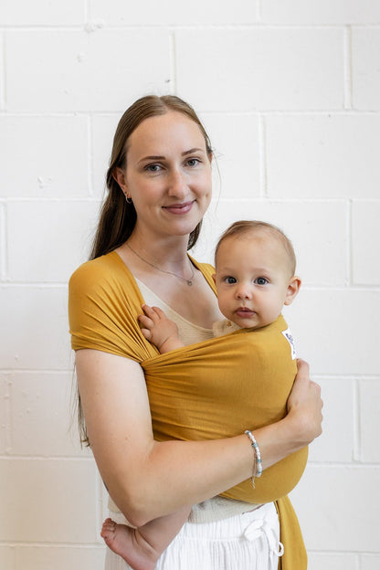 Écharpe de portage Beluga Wrap – Prairie Gold, jaune doré