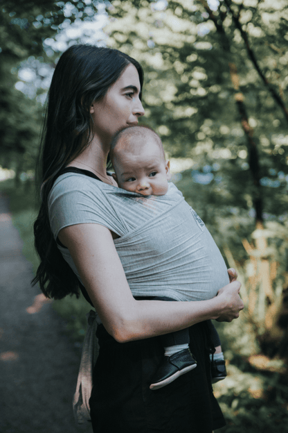 Beluga Wrap Baby Carrier – Rachel, Light Grey Heather