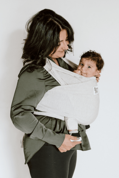 Beluga Wrap Baby Carrier – Rachel, Light Grey Heather