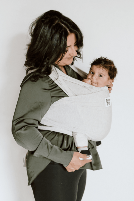 Beluga Wrap Baby Carrier – Rachel, Light Grey Heather