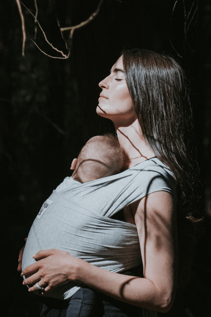 Beluga Wrap Baby Carrier – Rachel, Light Grey Heather