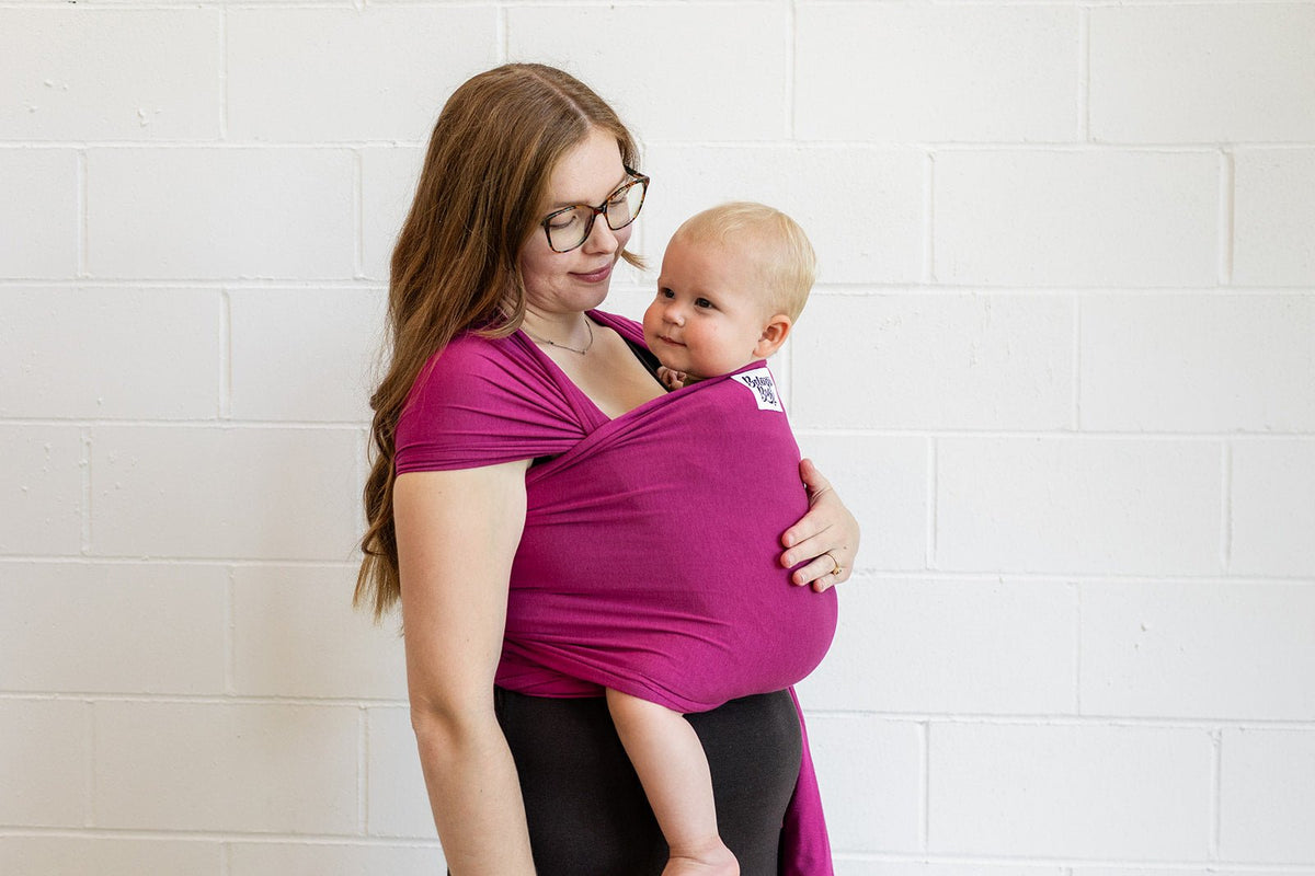 Écharpe de portage Beluga Wrap – Raspberry Glow, magenta