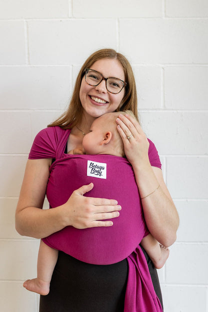 Écharpe de portage Beluga Wrap – Raspberry Glow, magenta