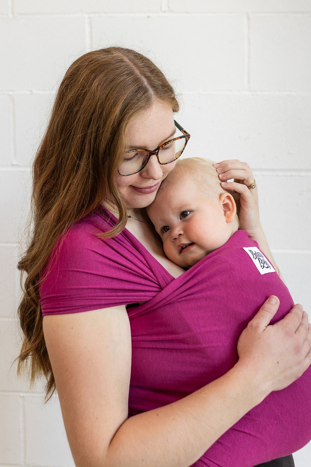 Écharpe de portage Beluga Wrap – Raspberry Glow, magenta