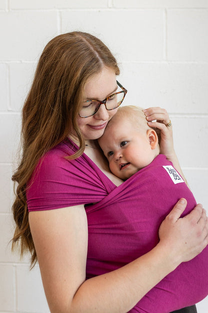 Écharpe de portage Beluga Wrap – Raspberry Glow, magenta