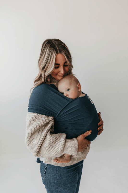 Écharpe de portage Beluga Wrap – The Saga, bleu océan