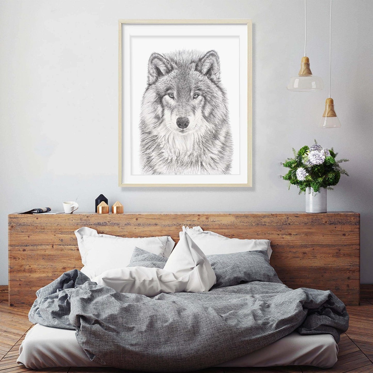 Le Portrait du Loup - Art Mural Animalier des Bois