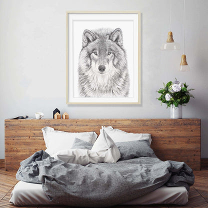 Le Portrait du Loup - Art Mural Animalier des Bois