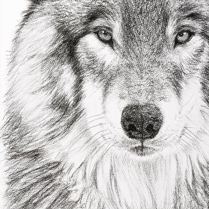 Le Portrait du Loup - Art Mural Animalier des Bois