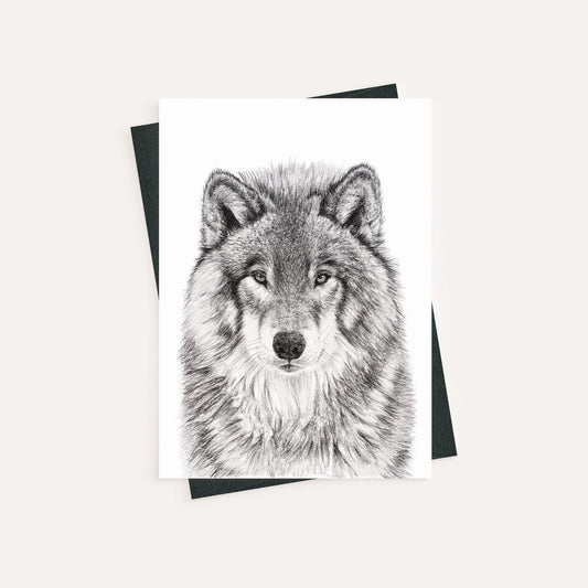La carte de vœux Loup