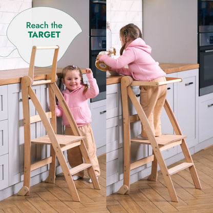 Tour d'apprentissage Helper : un tabouret pliant multifonctionnel pour enfants