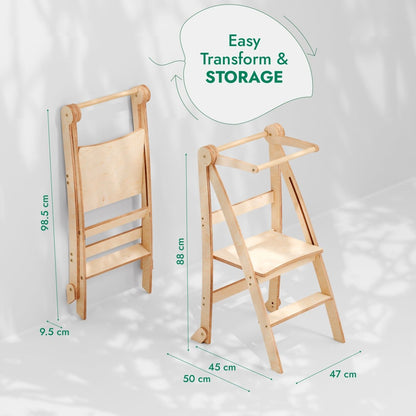 Tour d'apprentissage Helper : un tabouret pliant multifonctionnel pour enfants