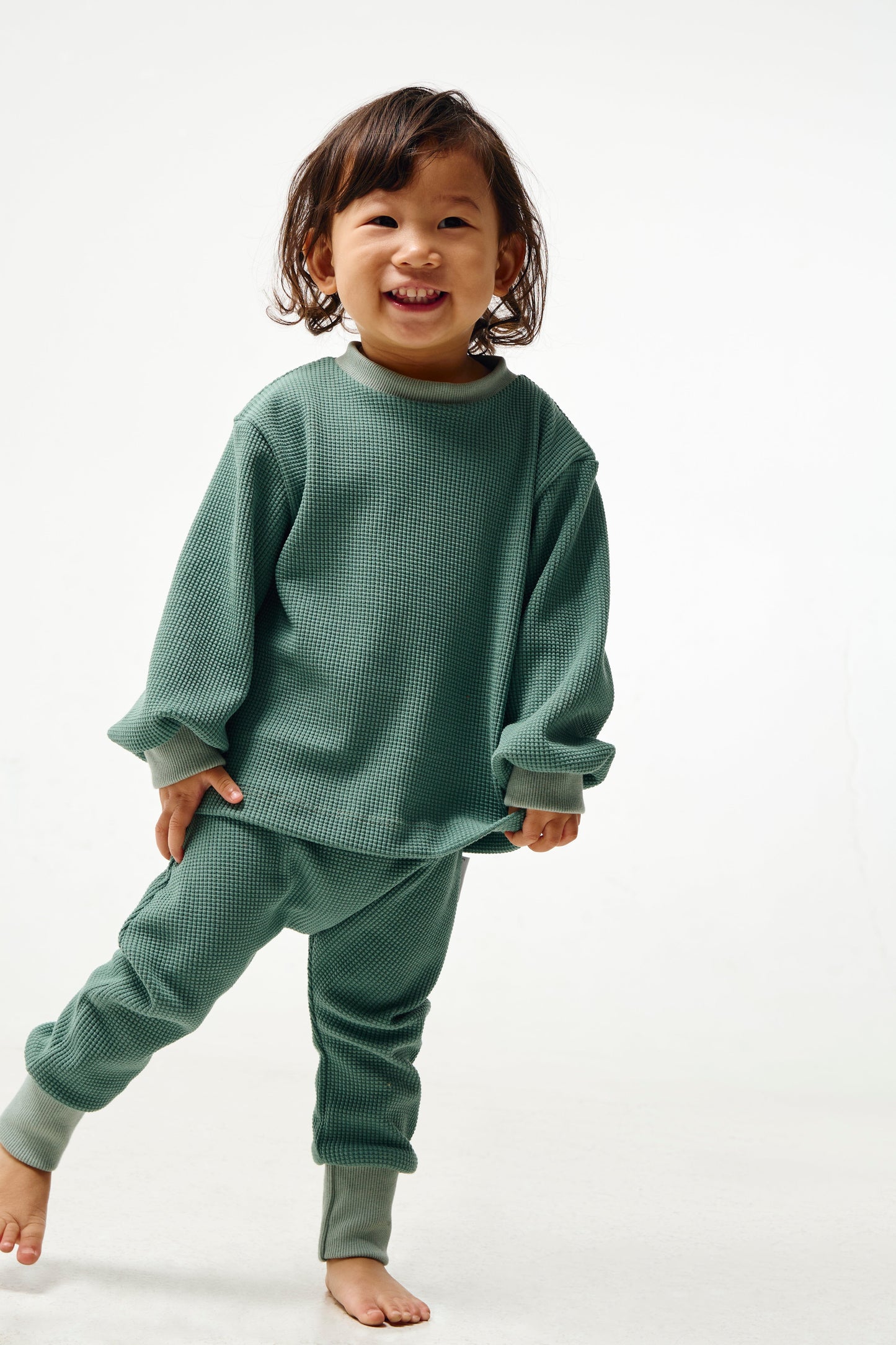 Grow with me Pants Waffle | Green