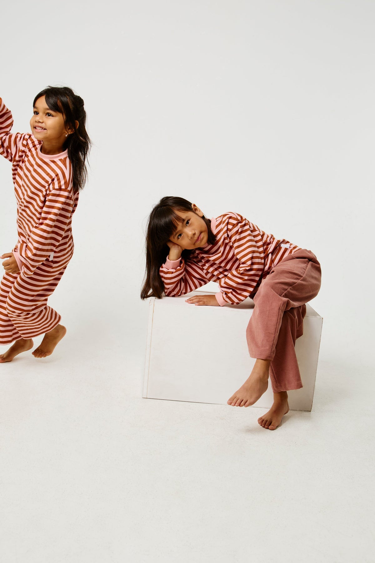 Grow With Me Shirt | Rust & Pink Stripes