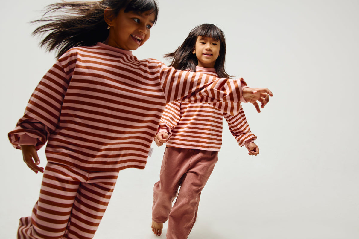 Grow With Me Shirt | Rust & Pink Stripes
