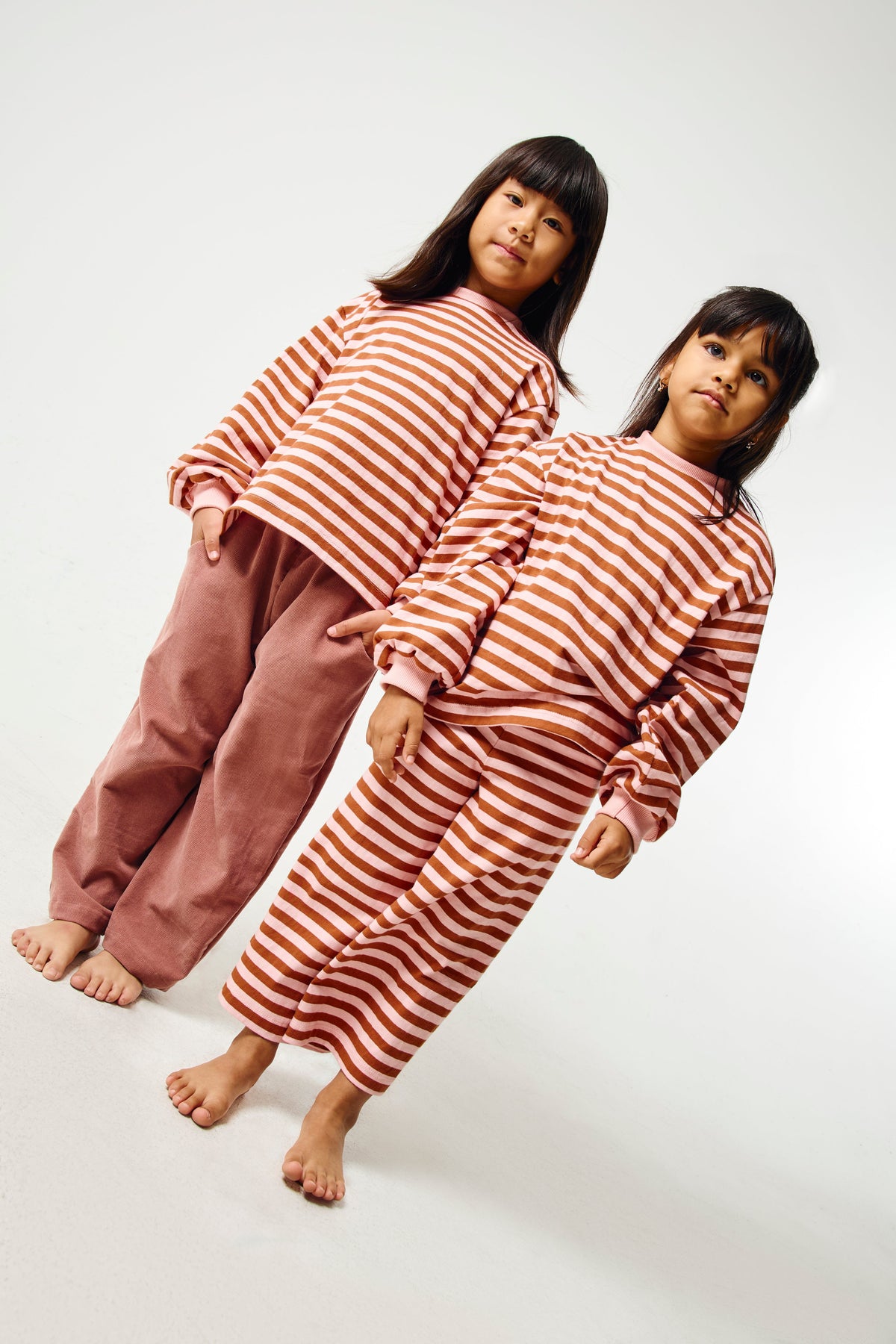 Grow With Me Shirt | Rust & Pink Stripes