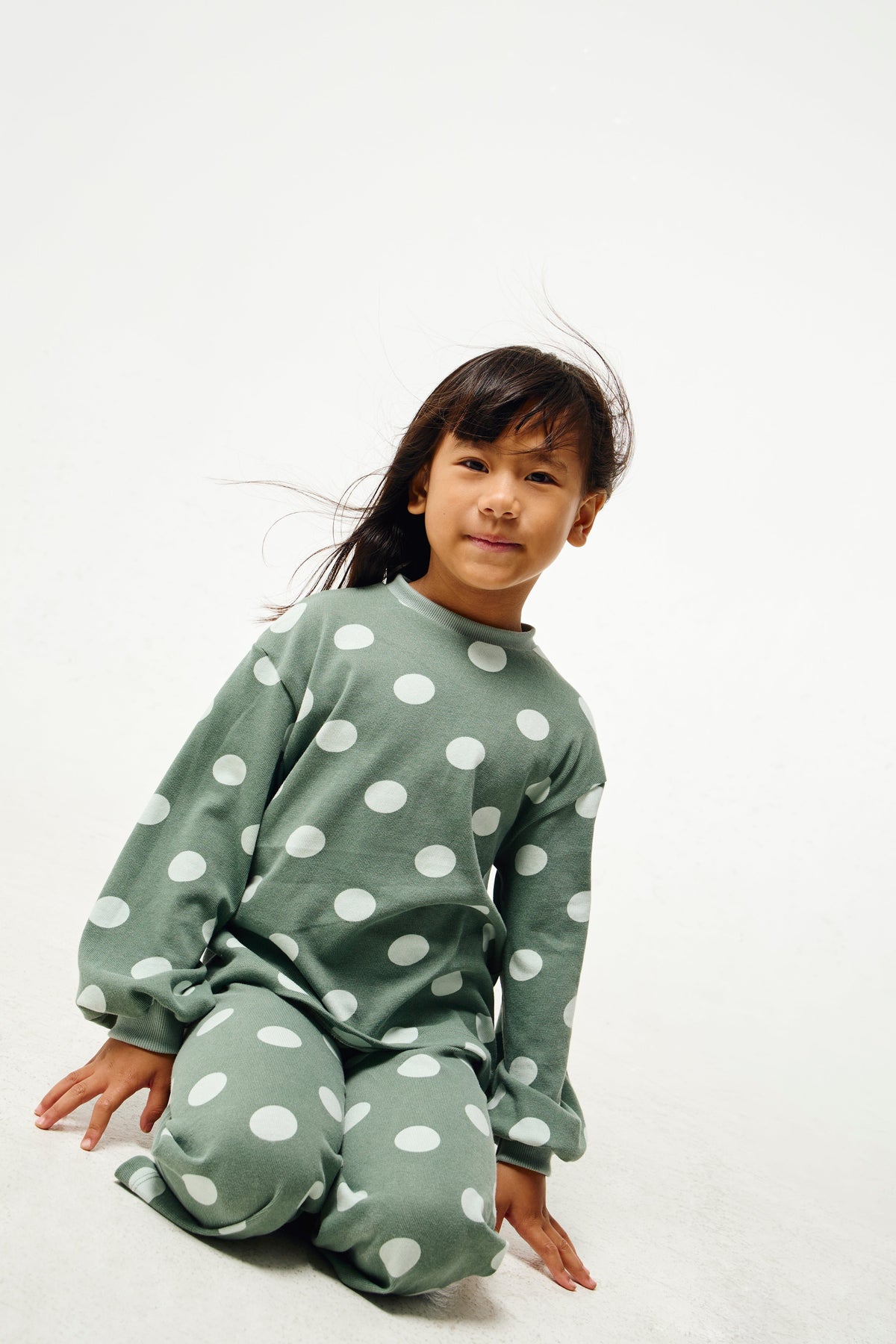 Grow With Me Shirt | Sage Green Dots