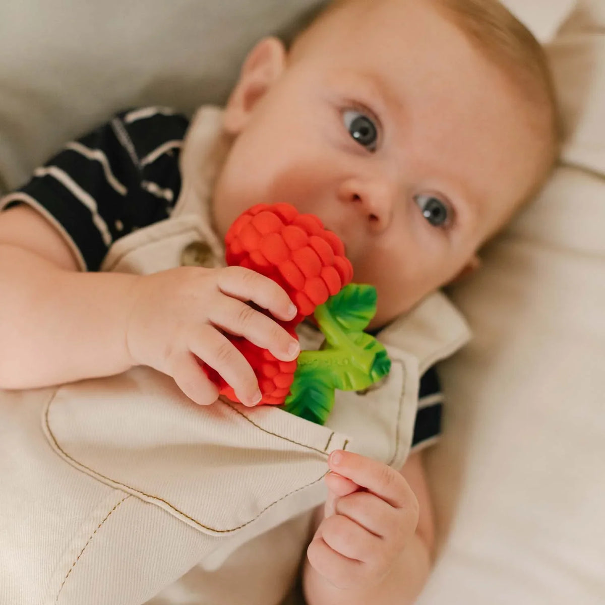 Valery the Raspberry Baby Natural Rubber Teether Toy