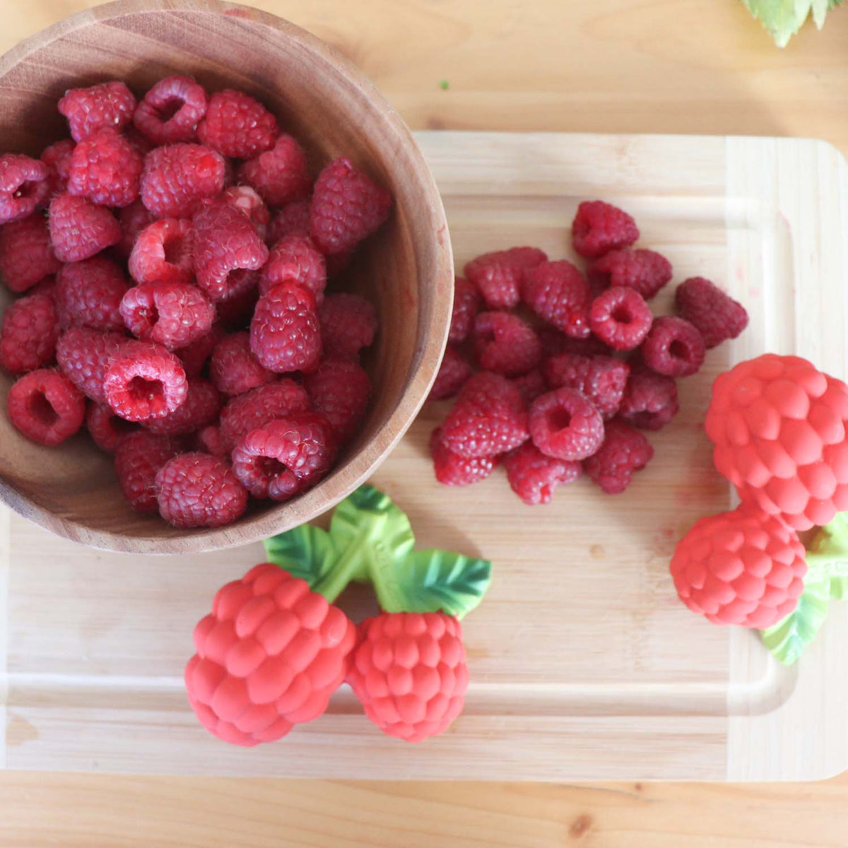 Valery the Raspberry Baby Natural Rubber Teether Toy