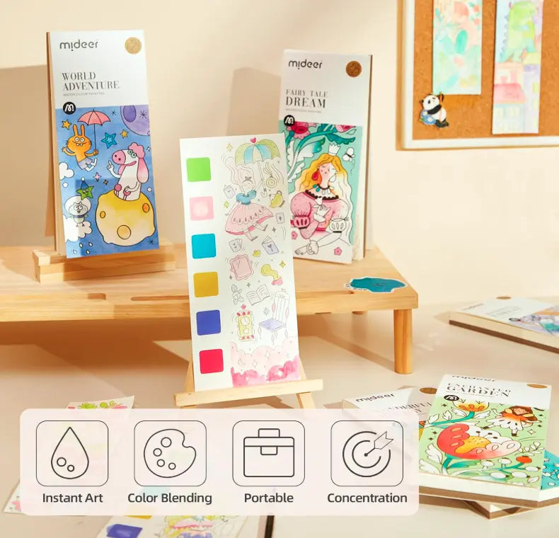 Mini Watercolor Painting Book
