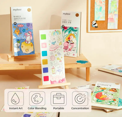 Mini Watercolor Painting Book