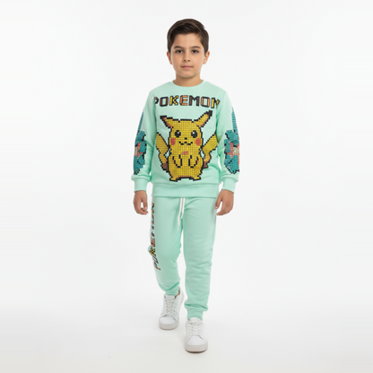 Ensemble de jogging décontracté avec motif petits animaux de compagnie