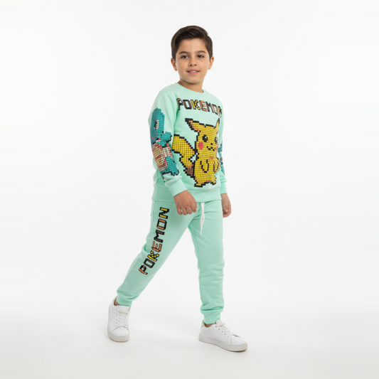 Ensemble de jogging décontracté avec motif petits animaux de compagnie