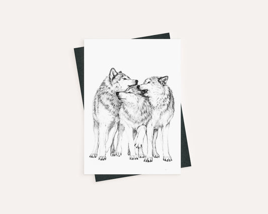 Meute de loups - Carte de vœux
