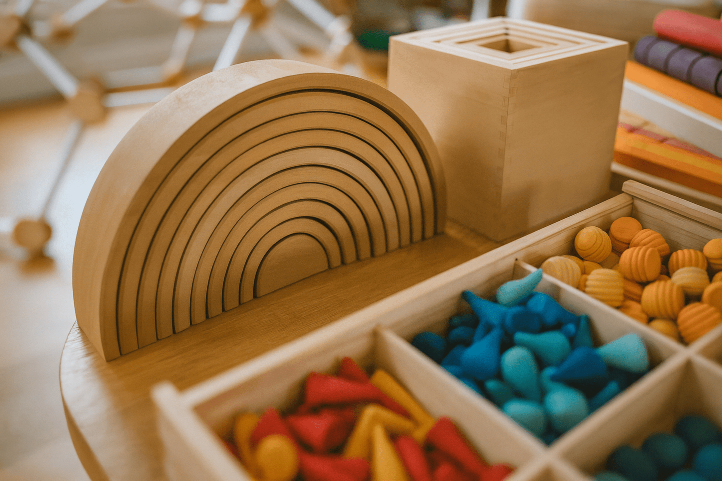 Wooden Rainbow Stacker